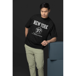 T SHIRT simple new york 23 NOIR AVEC UN DESIGN MODERN FIT ET STYLE UNIQUE