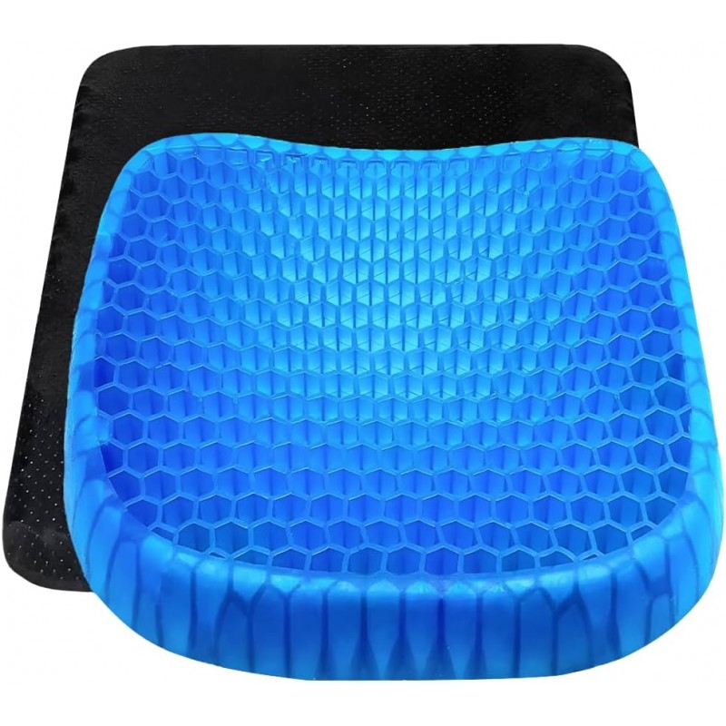 Mediawave - Store coussin en gel respirant, anti-escarres, ergonomique, assise prolongée, 37 x 30 x 4 cm