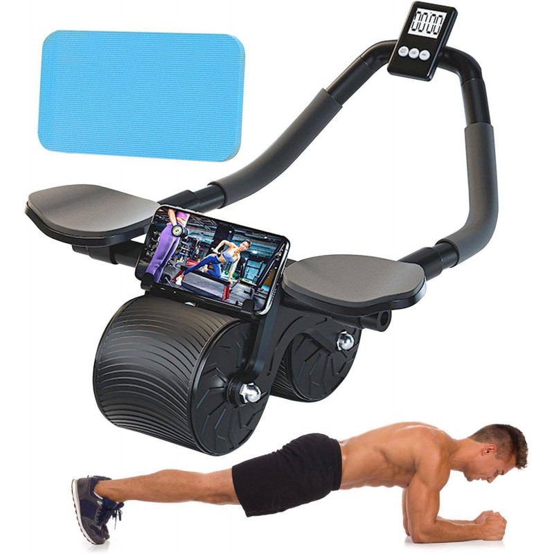 Idezek Machine à Rouleaux abdominaux,Roller Wheel et minuterie pour Les Muscles abdominaux | Fitness d'intérieur pour la Maison,