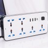 SHUIYUE Multiprise,Multiprise avec 6 prises AC et 3 ports USB 1 type C 1,8 m Protection contre les surtensions pour dortoir de