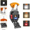 T-SUN Lot de 4 mini lampes de travail LED portables avec porte-clés 7 modes 800 lumens rechargeables avec décapsuleur, base