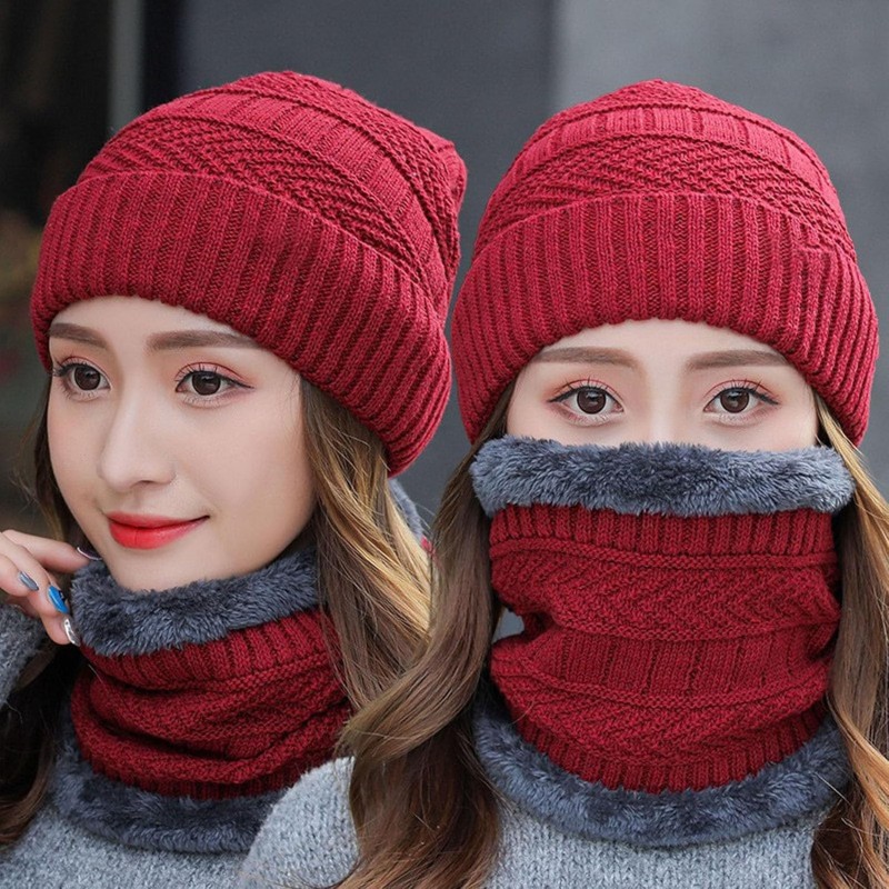 éCharpe Anniversaire Carré De Soie Femme Chale Chapeau tricoté pour femmes, automne et hiver, avec bavoir chaud en laine,