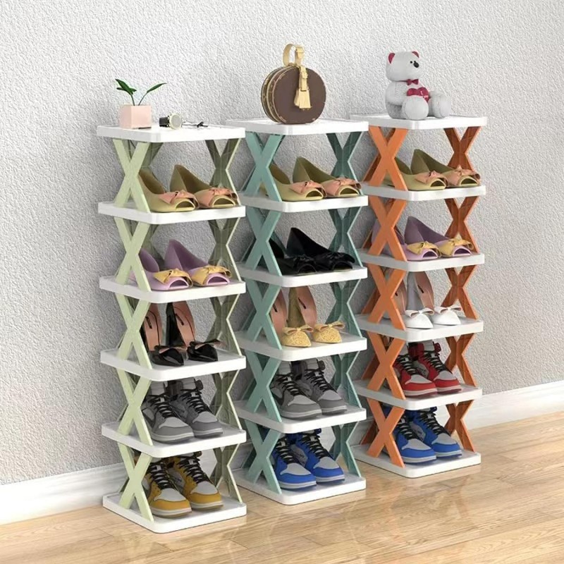 ZXCVB Multi-Layer Shoe Rack Storage Organizer, Thin Shoe Rack for Entryway, Vertical Shoe Rack for Small Spaces, Space Saving