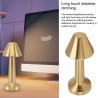 HEEPDD Lampe de Table LED, Lampe de Table LED Design Minimaliste sans Fil Dimmable 3 Vitesses pour Chambre (Or)