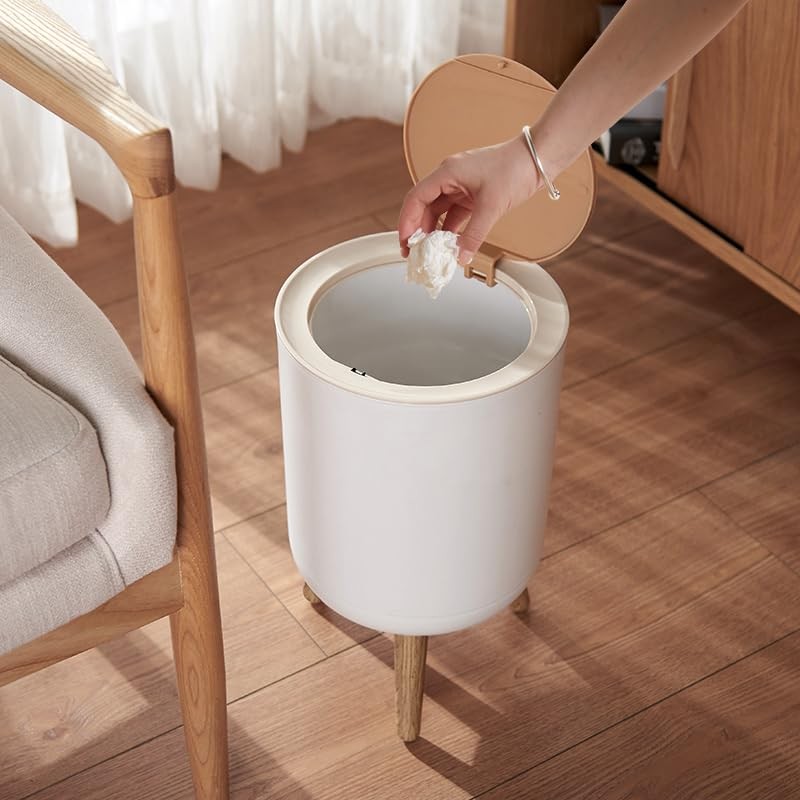 U2PICK Mini poubelle avec couvercle, 9 litres, poubelle moderne avec pieds, poubelle en plastique adaptée pour cuisine, salle de