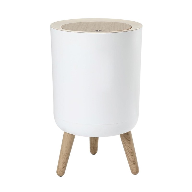 U2PICK Mini poubelle avec couvercle, 9 litres, poubelle moderne avec pieds, poubelle en plastique adaptée pour cuisine, salle de