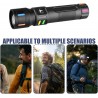 Zoom Flashlight - Powerful Handheld Flashlight - Zoomable Water Resistant Zoom Flashlight for Night Lighting, Biking, Camping,