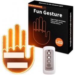 Teguangmei Glogesture Lampe manuelle avec télécommande, 3 modes d'éclairage Signal de main pour fenêtre de voiture, lumière de