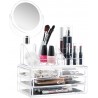 Masirs Clear Makeup Organizer - Acrylique Cosmétique Vanity Rangement Organisateurs pour Filles Dresser, Salle de bains, Bureau