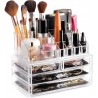 Masirs Clear Makeup Organizer - Acrylique Cosmétique Vanity Rangement Organisateurs pour Filles Dresser, Salle de bains, Bureau