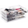 Masirs Clear Makeup Organizer - Acrylique Cosmétique Vanity Rangement Organisateurs pour Filles Dresser, Salle de bains, Bureau