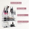 Masirs Clear Makeup Organizer - Acrylique Cosmétique Vanity Rangement Organisateurs pour Filles Dresser, Salle de bains, Bureau