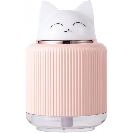 Mini humidificateur portable, USB en forme de chat mignon, humidificateur pour voiture, bureau, bureau, 2 couleurs LED pour