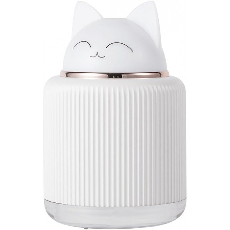 Mini humidificateur portable, USB en forme de chat mignon, humidificateur pour voiture, bureau, bureau, 2 couleurs LED pour