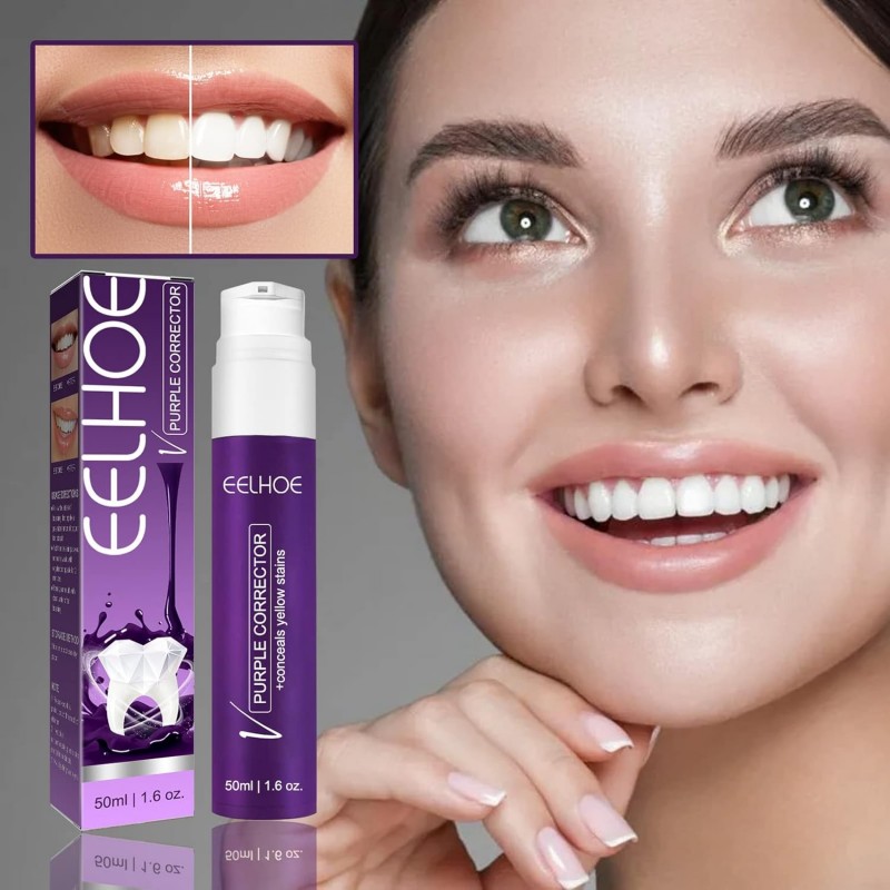 Purple Dentifrice, Dents Couleur Correcteur, Purple Teeth Blanchiment, V+34 Couleur Correcteur pour Jaune Dents Clean,Whitening